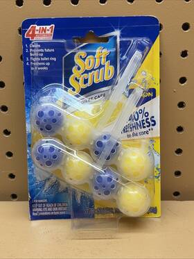Soft Scrub 023400019502 1 Pack Of 2 4-in-1 Toilet Cleaner Rim Hangers In Lemon Scent Nip
