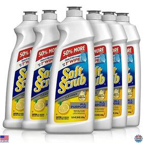 B0c1f63w2s Soft Scrub All Purpose Cleaner Lemon Scent 36 Oz 6 Pack Surface Cleanser Multi-surface