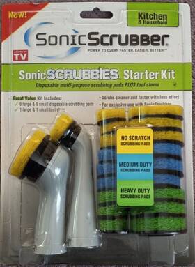 Sonic Scrubber 184119000707 Brushes Scrubbies Refills Starter Kit Kitchen And Household New