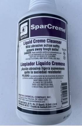 732003 Spartan Chemical Company Lot Of 2 Heavy Duty Cleaner 1 Quart Ea. Sparcreme Mild Abrasive For Tough Soils