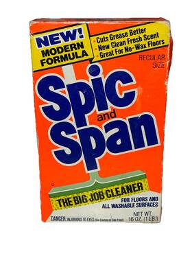 Spic And Span 037000340201 Vintage Prop Powdered Floor Wall Cleaner Pine Fresh 16oz 75% Full