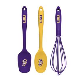 Sportsvault 771831019065 Ncaa Lsu Tigers 3-piece Kitchen Utensil Set
