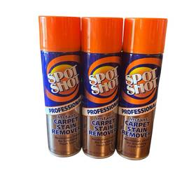 390785 Spot Shot 3 Pack Instant Carpet Stain Remover 18oz Aerosol Cans Nos