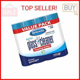443331 Sprayway 678124150057 Ammonia Free Glass Cleaner 19 Oz. 4-pack Packaging May Vary