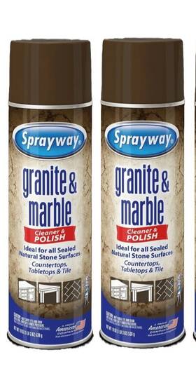 Sw702r Sprayway 19 Oz Granite And Marble Cleaner Polish Foam Spray 2 Cans