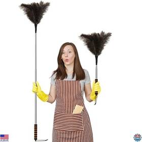 B0drvbv4cz Stanley Extendable 60 Inch Ostrich Feather Duster - Fluffy Handheld For High Ceilings And Home
