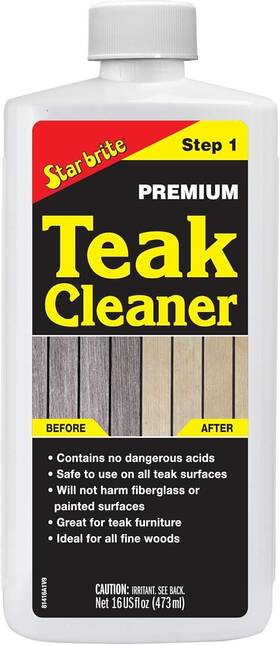 81416 Star Brite 16oz Liquid Premium Fine Wood Teak Cleaner Boat Deck Furniture