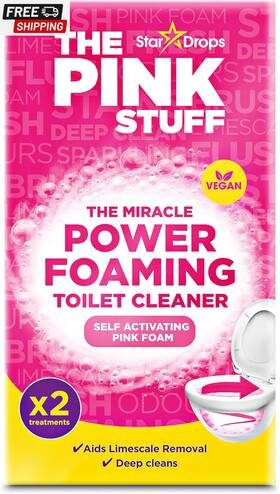 82380 Stardrops - The Pink Stuff Miracle Power Foaming Toilet Cleaner 2 Treatm