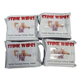 Stink Wipes 197644961436 Lemon Scented Fishing Lot Of 4 Packs New Manufacturer Sealed