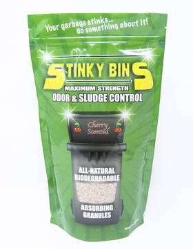 Stinky Bins 865629000295 Garbage Odor Eliminator Cherry Scented Absorbing Granules For Trash