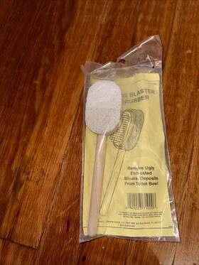 Storwell 049223710006 New Pumice Stone Toilet 2 Sided Brush Blaster Bowl Ring Cleaner Stick 71000
