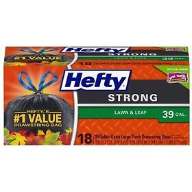 E86720 Strong Lawn And Leaf Bags 18-ct. 39-gal.