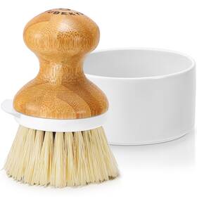 B0c64j9kbx Subekyu Bamboo Dish Brush Kitchen Scrubber With Soap Dispenser Natural Wooden
