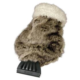 13929 Subzero 082045634990 Faux Fur Ice Scraper Mitt For Car Suv Trucks