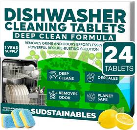 Dw11 Sudstainables Dishwasher Cleaner Odor Deodorizer Tablets 24 Pk Cleaning Tablet Built Descaler