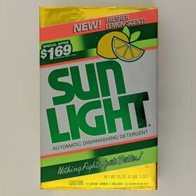 Sun Light 011111471696 Vintage Automatic Dishwasher Detergent 35 Oz Box 1987 Nos