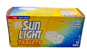 Sunlight 011111460126 Vintage Sun Light Tablets Machine Dishwasher Detergent / 15