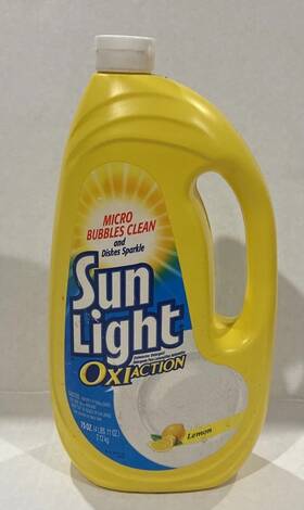 Sunlight 885967655759 Sun Light Dishwasher Detergent Liquid Lemon Scent 75 Oz 90% Full