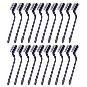 45784556 Sunmns 20 Pieces Mini Handle Stainless Steel Wire Bristles Brush Set For Cleaning