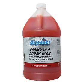 Superior Products 767823084012 Formula 4 Spray Wax 1 Gal Concentrate For Car Wash Water Repellence