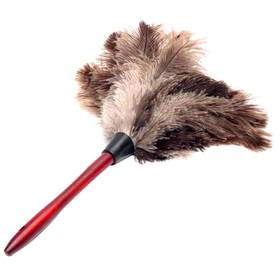Supreme-goodsoutlet 313046843860 32cm Ostrich Natural Duster Brush Wood Handle Anti-static Cleaning Tool Househol