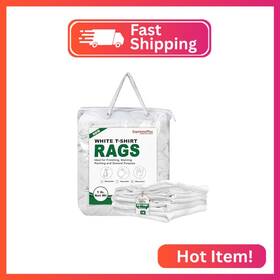 Brush-21h-365 Supremeplus Premium White T-shirt Cleaning Rags 1 Lb. Bag Cotton