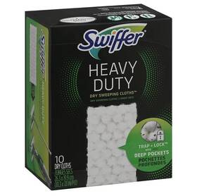 Swiffer 037000771364 Lot Of 2 Sweeper Dry Cloths Heavy Duty 10 Ct Each - 20 Total In