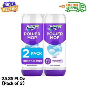 Swiffer 307720842291 Power Mop Floor Cleaning Solution Fresh Scent Cleaner 25.3 Oz 2x