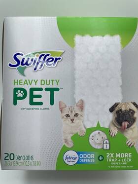 91990690 Swiffer Heavy Duty Pet Dry Sweeping Mopping Cloth Pad Refills Febreze Fresh 20