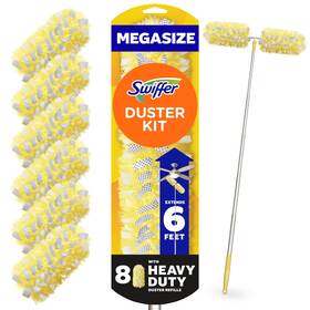 P-15541 Swiffer Duster Kit With 6ft Extendable Handle And 8 Heavy Duty Refills