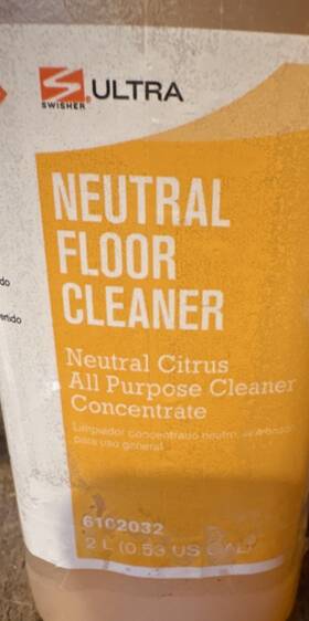 6102032 Swisher Ultra Neutral Citrus Floor Cleaner Concentrate 2 Liter All Purpose