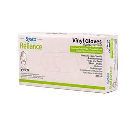 Sysco 734730339719 New Disposable Vinal Gloves Medium 100 Per Count Pack Of 1 Clear