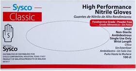 Sysco 734730593272 Classic High Performance Blue Nitrile 100 Count Pack Of 1