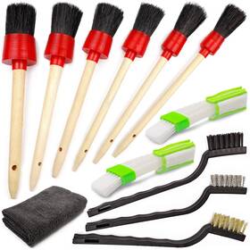 Takg212 Takavu Car Detailing Brushes Set 6pcs Detail 3pcs Wire Brush 2pcs Air Condition