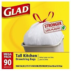 78536 Tall Kitchen Garbage Bag Drawstring 13-gal. 90-ct.