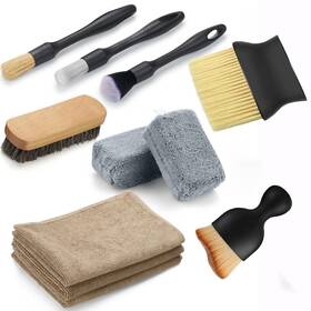 It-acs01-nt-fgff Tdcqqgqq 11pcs Car Interior Cleaning Dust Brush Detailing Set Microfiber Cloth And Appl