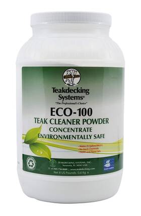 Eco-100 Teakdecking Systems 853367004071 Teak Cleaner Powder 8lb - Concentrated High Performance Non-tox