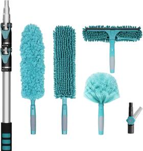 Hi-2302-9-4k12 Telespro 20 Foot High Reach Duster Kit With 5-12ft Extension Pole Ceiling Dusting An