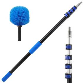 5p-bl-q Tenboom 23ft High Reach Cobweb Duster With Extension Pole Spider Web Brush Ligh