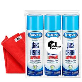 3467678 The Award Box Spraiway Glass Cleaner Foam Action 19 Oz. With Cleaning Cloth In
