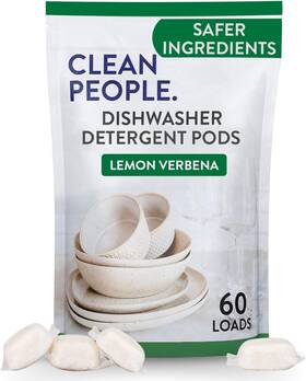 The Clean People 445004150161 Dishwasher Pods - Cuts Grease And Rinses Sparkling Residu