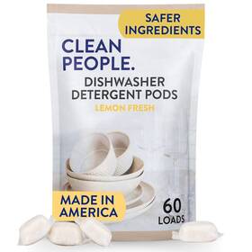 The Clean People 850030012012 Dishwasher Pods - Cuts Grease And Rinses Sparkling Residue-free Phosp