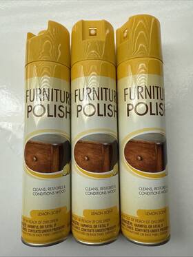 The Homestore 639277971692 Lemon Scent Furniture Polish Cleans Restore Cans 10 Oz 283 G Each Pack Of 3
