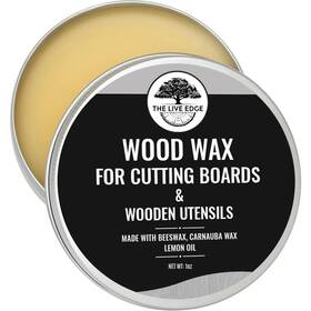 The Live Edge 198715118537 Small Wood Wax For Cutting Boards And Kitchen Utensils 1oz Food Grade Beeswax