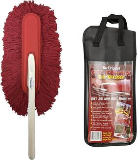 73554 The Original California Car Duster Plastic Handle With Red Cotton Mop Quickly An