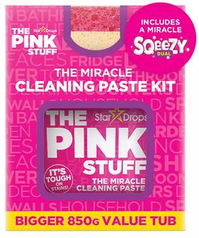 The Pink Stuff 060033823903 Miracle Cleaning Kit Paste With Dual-sided Sponge Scrubber