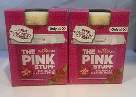 823776 The Pink Stuff Miracle Cleaning Paste With Dual-sided Sponge Squeezy. Pack Of 2