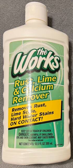 The Works 074157033327 1x Rust Lime Calcium Remover 13.5 Fl Oz New Sealed 1 Bottle Hard Water