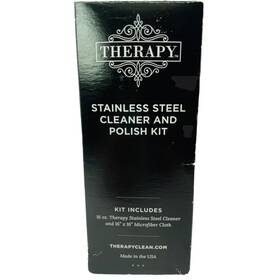 Therapy 895823002023 Stainless Steel Cleaner And Polish Kit- Fresh Lavender 16 Oz Microfiber