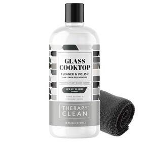 Therapy 895823002047 Glass Cooktop Cleaner With Microfiber Cloth For Ceramic Electric Induction